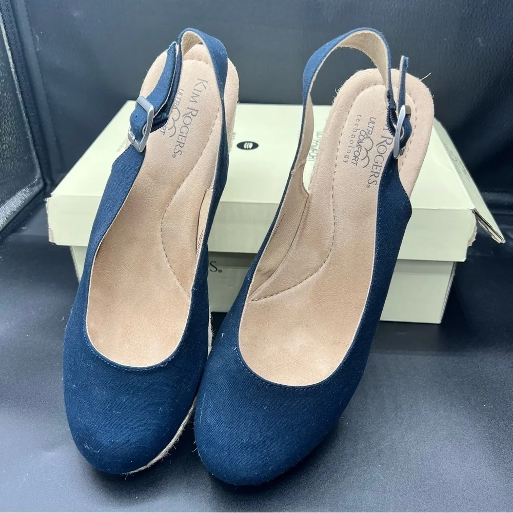 Kim rogers Dyann Navy Wedge shoes